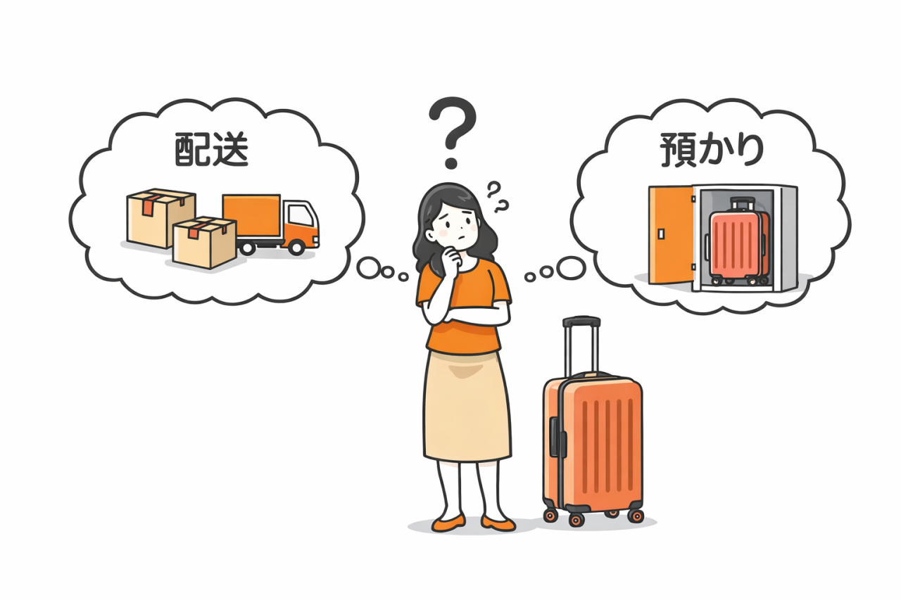旅行にいくとき、手荷物は配送？預かり？